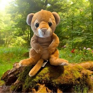 E&J Classic Tan Brown Beanbag PLUSH Lion Cub Baby Lioness Stuffed Animal Puma
